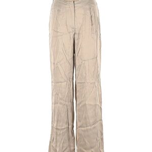 Zara Silk Beige Wide-Leg Pants